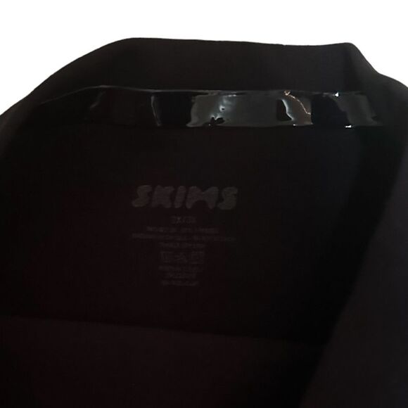 SKIMS High Waist Core Control Sculpt Thick Waistband Shaping Black Thong - Picture 9 of 10